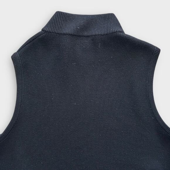 Vintage St. Croix 100% Wool Zip Front Sweater Vest Black Made in USA Mens Medium - Picture 8 of 8
